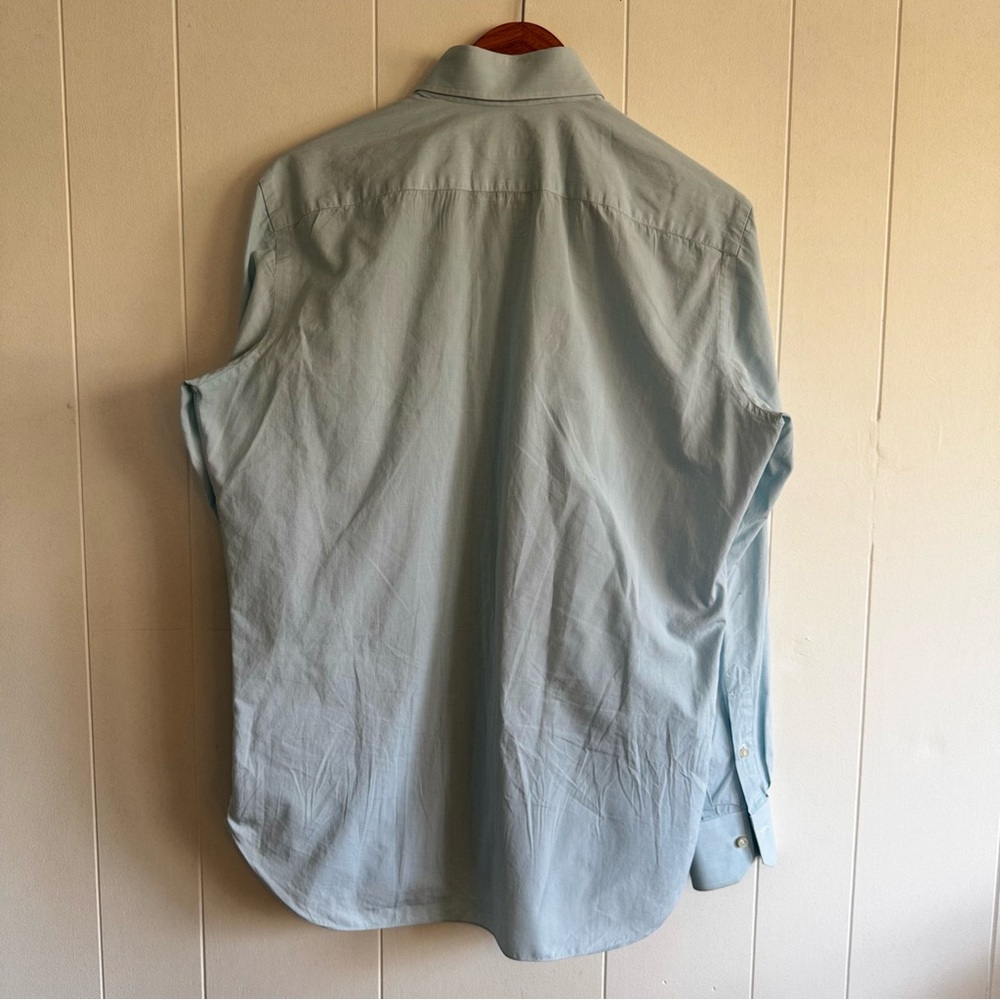 Isaia Light Blue Men's Dress Shirt - Picture 3 of 3